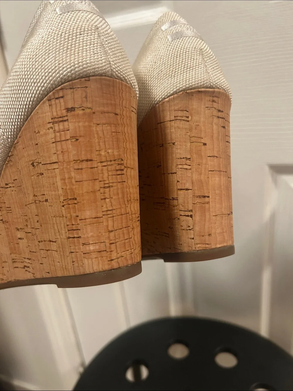 TOMS Peeptoe Wedges Size 12